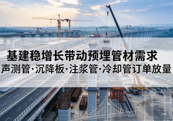 永平基建稳增长带动预埋监测管材需求，声测管、沉降板、注浆管订单持续放量